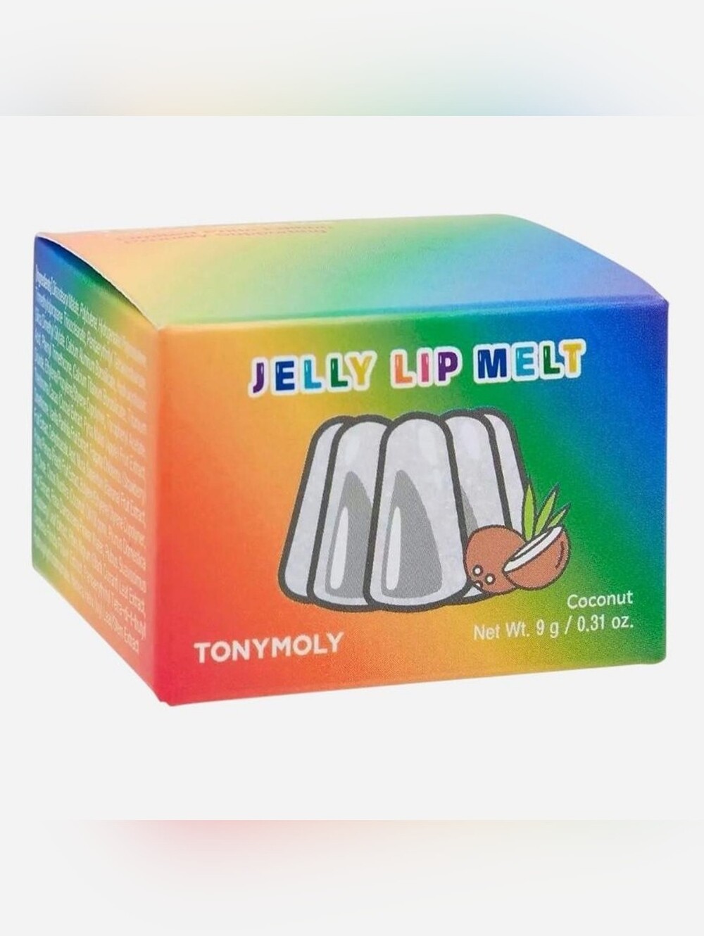 TONYMOLY Coconut Glitter Jelly Lip Melt Gloss Balm PRIDE Rainbow Limited Edition